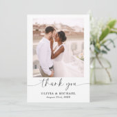 エレガント写真の結婚サンキューカード サンキューカード (スタンド正面)