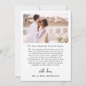 エレガント写真の結婚サンキューカード サンキューカード (裏面)