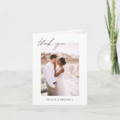 エレガント写真の結婚サンキューカード サンキューカード (正面)