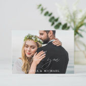 エレガント写真の結婚サンキューカード サンキューカード (スタンド正面)