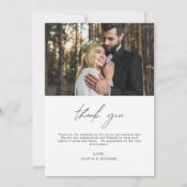 エレガント写真の結婚サンキューカード サンキューカード (裏面)