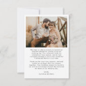 エレガント写真の結婚サンキューカード サンキューカード (裏面)