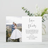 エレガント写真の結婚サンキューカード サンキューカード (スタンド正面)