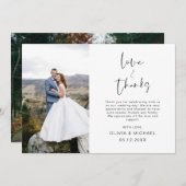 エレガント写真の結婚サンキューカード サンキューカード (正面/裏面)