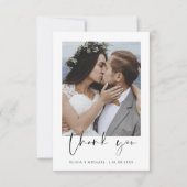 エレガント写真の結婚サンキューカード サンキューカード (正面)