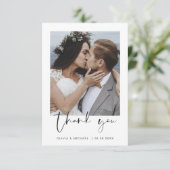エレガント写真の結婚サンキューカード サンキューカード (スタンド正面)