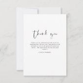 エレガント写真の結婚サンキューカード サンキューカード (裏面)