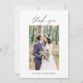 エレガント写真の結婚サンキューカード サンキューカード (正面)