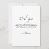 エレガント写真の結婚サンキューカード サンキューカード (裏面)