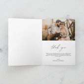 エレガント写真の結婚サンキューカード サンキューカード (内部)