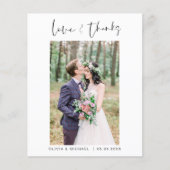 エレガント写真の結婚サンキューカード チラシ (正面)