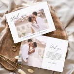 エレガント写真の結婚サンキューカード チラシ<br><div class="desc">本表現エレガントScript Photoのサンキューカードに対して、永遠のスタイルに心から感謝の意を結婚表す。洗練された書道、フルフォトレイアウト、およびデザイン要素を備えたミニマルこのカードは、あなたの大きな日から感謝していの大切な瞬間を見せながらあなたのゲストのための完璧な方法である。クラシックのモダンテーマに最適結婚で、メッセージや写真を使って完全にカスタマイズ可能。</div>