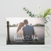 エレガント写真の結婚サンキューカード 招待状 (スタンド正面)