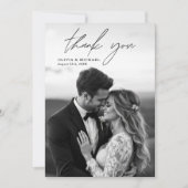 エレガント写真の結婚サンキューカード 招待状 (正面)