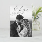 エレガント写真の結婚サンキューカード 招待状 (スタンド正面)