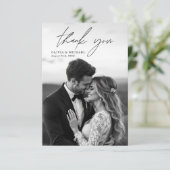 エレガント写真の結婚サンキューカード 招待状 (スタンド正面)