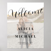 エレガント写真の結婚歓迎の看板ポスター ポスター (正面)