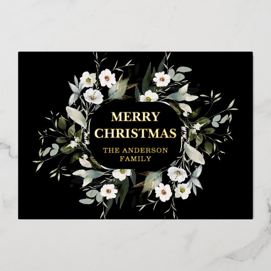 エレガント写真を追加実在 箔シーズンカード (正面)