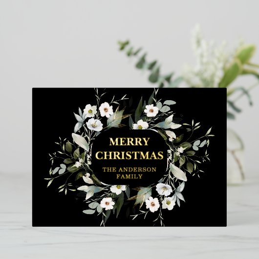 エレガント写真を追加実在 箔シーズンカード (立ち正面)