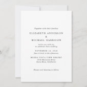 エレガント写真ア結婚ーチ 招待状 (裏面)