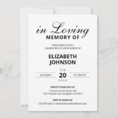 エレガント写真コラージュ葬儀記念碑 招待状 (裏面)