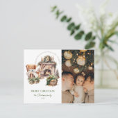 エレガント写真コージークリスマス シーズンポストカード (スタンド正面)