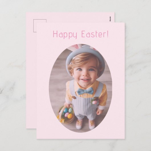 エレガント写真パーソナライズされたピッエレガントクイースター シーズンポストカード (正面/裏面)