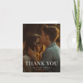 エレガント写真ミニマルの種結婚類 サンキューカード (正面)