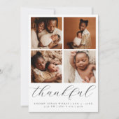 エレガント写真モダンコラージュ数々のベビー感謝色 シーズンカード (正面)