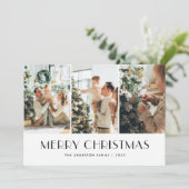 エレガント写真モダンコラージュMerry Christmasカード シーズンカード (スタンド正面)