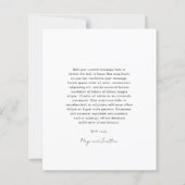 エレガント写真モダン予算結婚のサンキューカード (裏面)