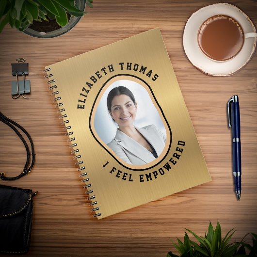 エレガント写真モダン金ゴールドブラック頭が切れることわざ ノートブック