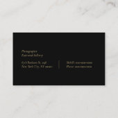 エレガント写真家名刺 名刺 (裏面)