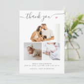 エレガント写真数々の誕生発表赤ちゃんシャワー サンキューカード (スタンド正面)