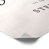 エレガント写真男女兼用赤ちゃんシャワーへようこそ ポスター (角)