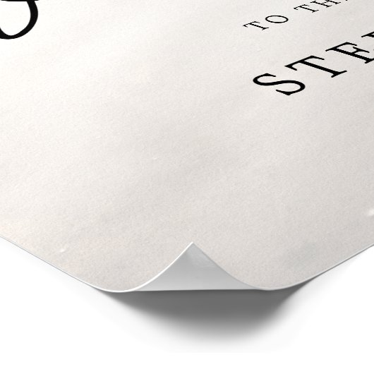 エレガント写真男女兼用赤ちゃんシャワーへようこそ ポスター (角)