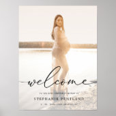 エレガント写真男女兼用赤ちゃんシャワーへようこそ ポスター (正面)