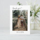 エレガント写真結婚のサンキューカード サンキューカード (スタンド正面)