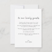 エレガント写真結婚のサンキューカード サンキューカード (裏面)