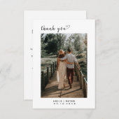 エレガント写真結婚のサンキューカード サンキューカード (正面/裏面)