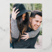 エレガント写真結婚の金箔招待状 箔招待状 (裏面)