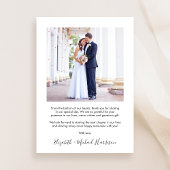 エレガント写真結婚アーチ サンキューカード