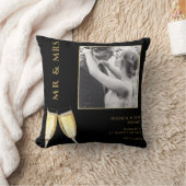 エレガント写真結婚Champagne クッション (ブランケット)