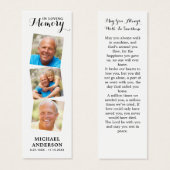 エレガント写真追悼詩ブックマーク (正面&裏面)