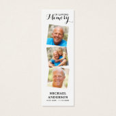 エレガント写真追悼詩ブックマーク (正面)