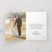 エレガント写真金ゴールド感謝していス結婚ト 箔グリーティングカード (内側レイダウン)