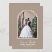 エレガント写真Arch結婚のサンキューカード サンキューカード (正面/裏面)