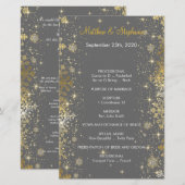 エレガント冬のウェディングプログラムフライヤー5.5インチx 8.5インチ (正面/裏面)