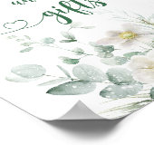 エレガント冬のカードとプレゼント ポスター (角)