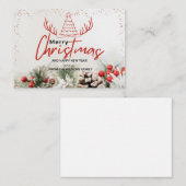 エレガント冬のクリスマスモダン素朴 ノートカード (正面/裏面)